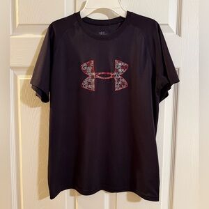 Under Armour dri-fit Black Tee with Red Graphic